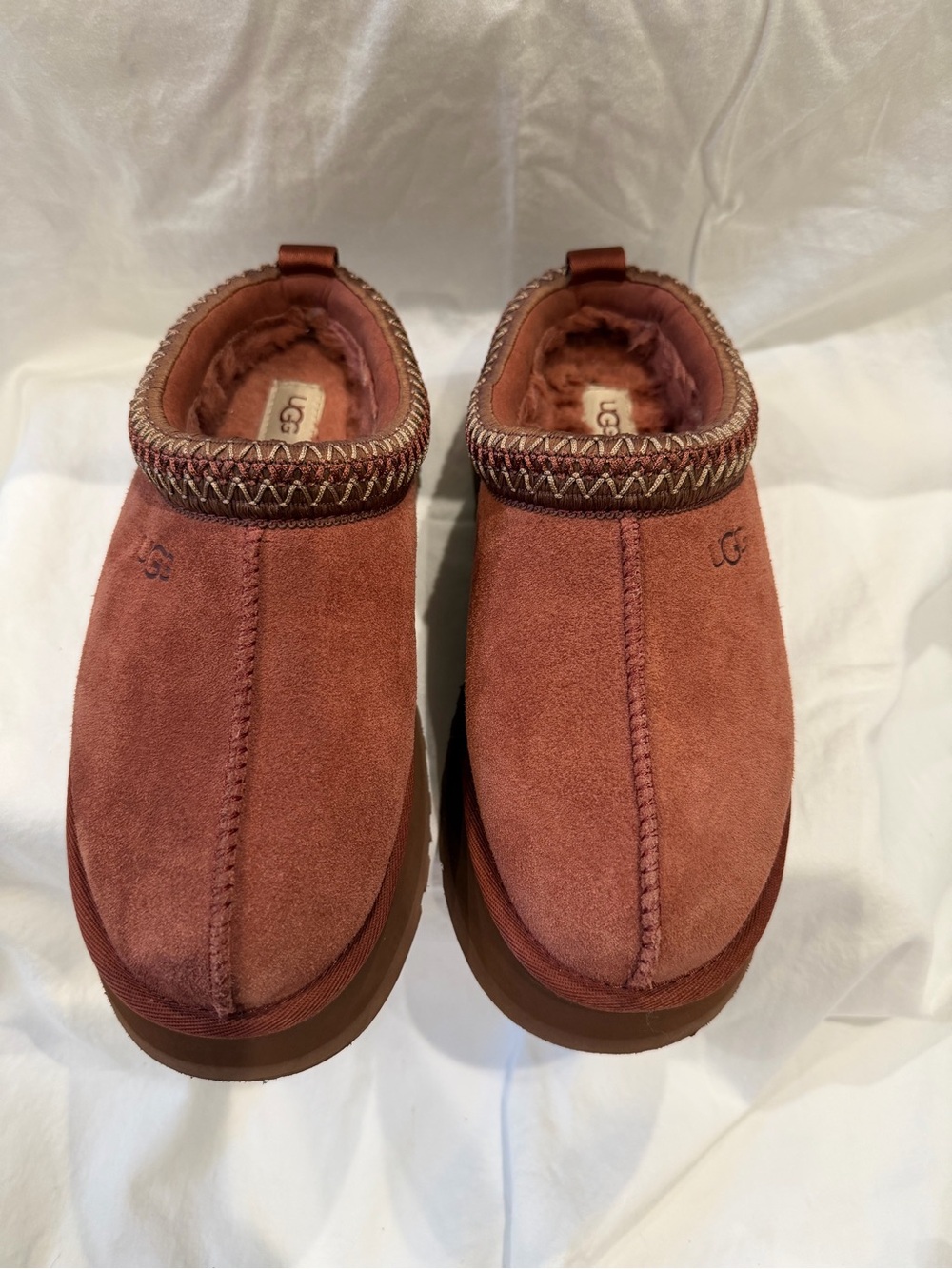 UGG Suede Slip-On Clog in Jasper Red